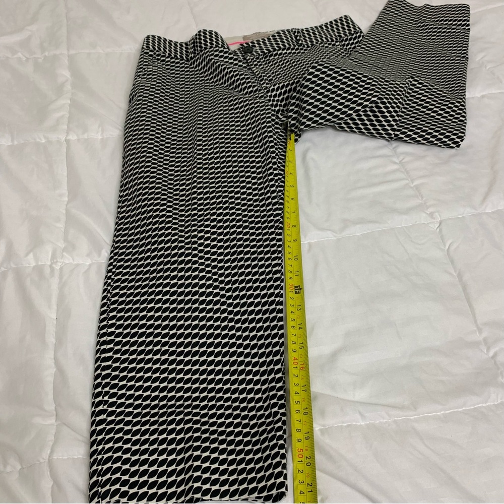 Banana Republic Hampton Pant Black White Houndstooth Pattern Women’s Size US 12 - Picture 6 of 7